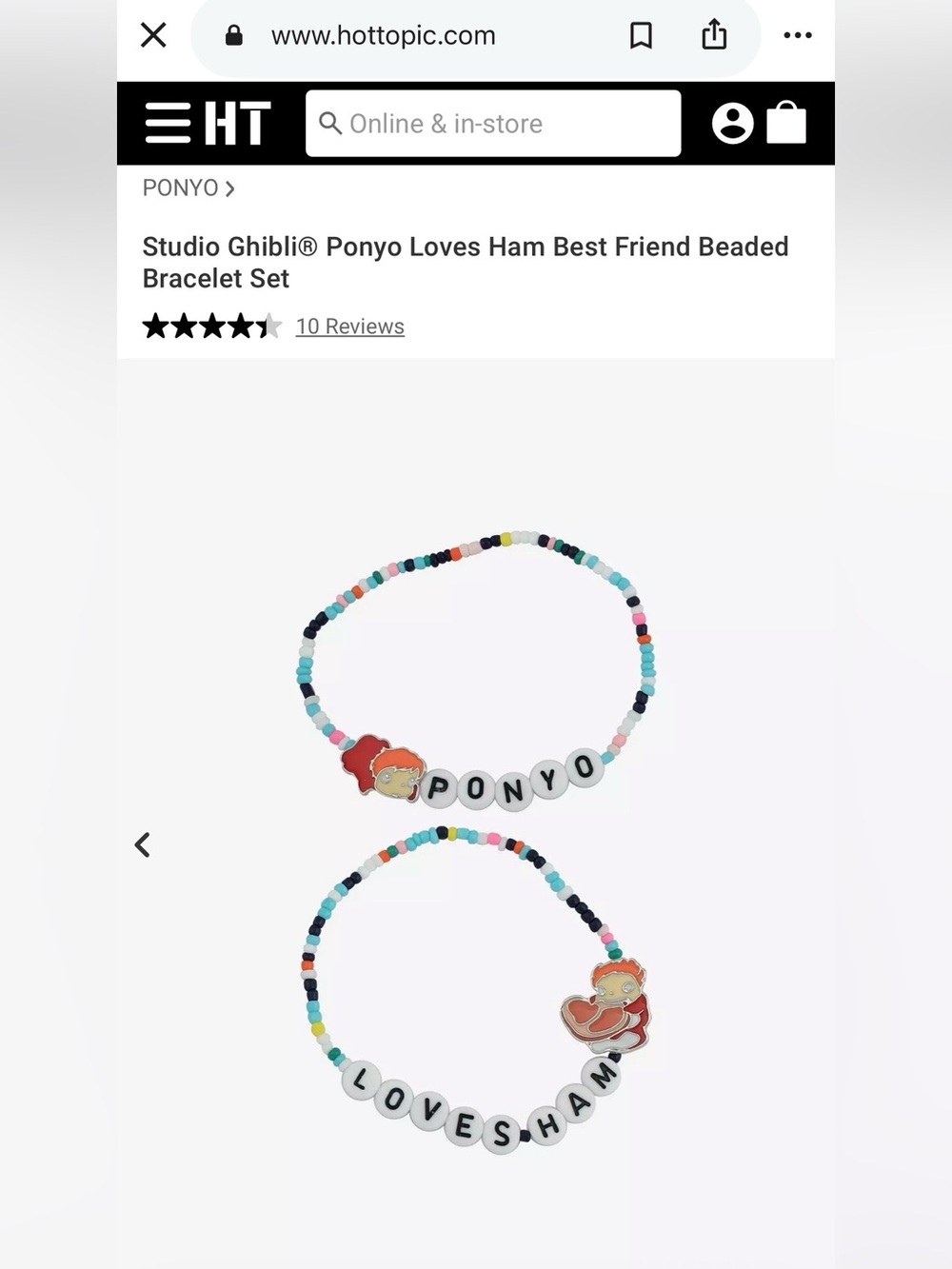 Studio Ghibli® Ponyo 2 pcs bracelet - Picture 3 of 3